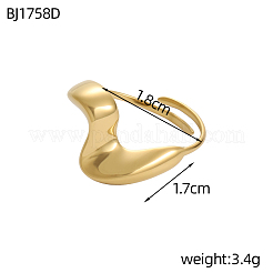 304 Stainless Steel Cuff Rings&nbsp;STAS-OY016-93G