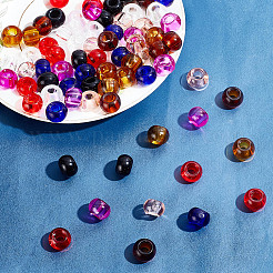 80pcs 8 colors Glass European Beads&nbsp;GLAA-PH0003-04