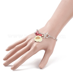 Christmas Iron Rolo Chains Charm Bracelets&nbsp;BJEW-JB03076-04