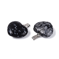 Natural Snowflake Obsidian Pendants&nbsp;G-N362-05P-01