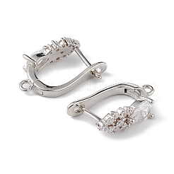 Brass Teardrop Hoop Earring Findings&nbsp;ZIRC-L097-055P