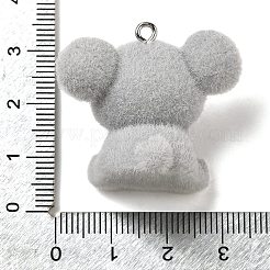 Flocky Resin Pendants&nbsp;LS-RESI-E059-04D