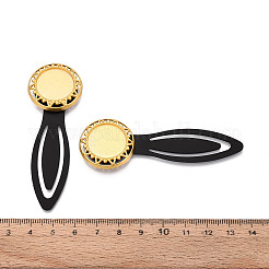 Alloy & Iron Bookmark Cabochon Settings&nbsp;PALLOY-N184-05G