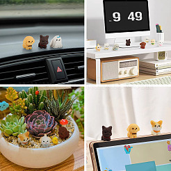 28Pcs 14 Styles Resin Dog Miniature Model&nbsp;DJEW-TA0001-29
