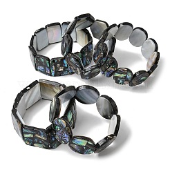 Natural Abalone Paua Shell Stretch Beaded Stretch Bracelets for Women&nbsp;BJEW-A151-01