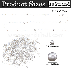 10 Strands Acrylic Imitation Pearl Beaded Trim Garland Strand&nbsp;OCOR-GF0001-45-03