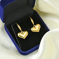 304 Stainless Steel Heart Dangle Earrings for Women&nbsp;EJEW-G417-02G