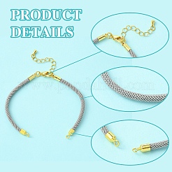 12Pcs 6 Colors Nylon Cords Bracelet Makings Fit for Connector Charms&nbsp;AJEW-YW0001-42
