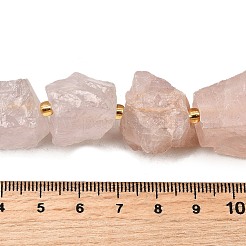 Raw Rough Natural Madagascar Rose Quartz Beads Strands&nbsp;G-Z087-B04