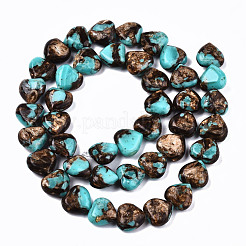 Assembled Natural Bronzite and Synthetic Turquoise Beads Strands&nbsp;G-S366-064