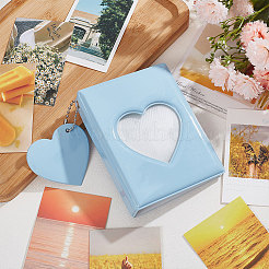 3 Inch PVC Mini Heart Hollow Photocard Holder Book&nbsp;AJEW-WH0038-65P-03