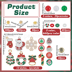 Christmas Theme DIY Jewelry Making Findings Kits&nbsp;DIY-PH0032-75
