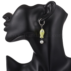 Handmade Porcelain Hoop Earrings&nbsp;EJEW-JE06953