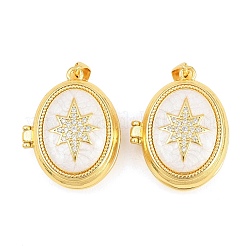 Brass Locket Pendants&nbsp;KK-D232-03G