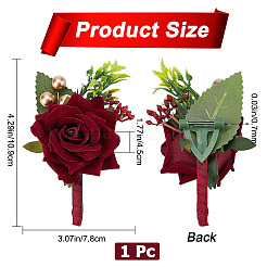 1Pc Silk Brooch&nbsp;AJEW-DJ0001-02