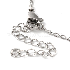Non-Tarnish 304 Stainless Steel Cable Chain Bowknot Pendant Necklaces&nbsp;NJEW-Z041-02P-01