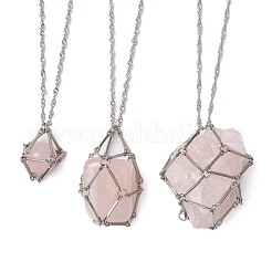 3Pcs 3 Sizes 304 Stainless Steel Singapore Chain Macrame Pouch Necklace Making&nbsp;NJEW-JN05066