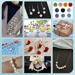 10Colors Rhinestone Clay Pave Beads&nbsp;RB-WH0005-013A