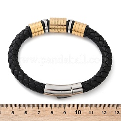 Braided Microfiber Leather Cord Bracelets&nbsp;BJEW-D304-12G
