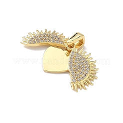 Brass Micro Pave Cubic Zirconia Openable Pendants&nbsp;LS-KK-F905-02G-02