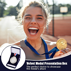 Rectangle Velvet Commemorative Coin Storage Boxes&nbsp;CON-WH0100-14B