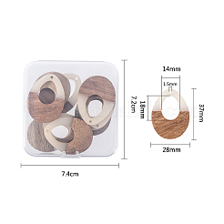 Resin & Wood Pendants&nbsp;RESI-OL0001-11C