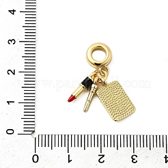 Brass European Dangle Charms&nbsp;KK-A268-35G