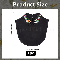 Detachable Polyester Embroidered Flower Collar&nbsp;AJEW-WH20006-242B