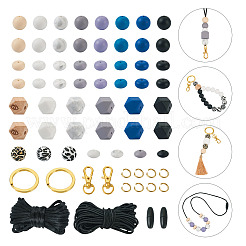 DIY Beaded Keychain Bracelet Making Kit&nbsp;DIY-TA0004-23