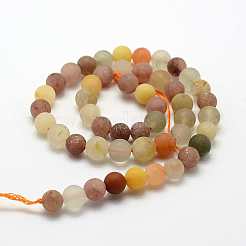 Natural Rutilated Quartz Beads Strands&nbsp;G-K193-6mm-11