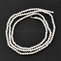 Electroplated Shell Pearl Beads Strands&nbsp;X-BSHE-K017-2mm