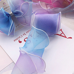 1 Bag Gradient Color Organza Ribbon&nbsp;OHAR-CY0001-01B