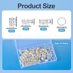 120Pcs 4 Styles Iron Dreadlocks Beads Hair Decoration&nbsp;FIND-TA0005-09S