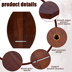 Oval Wooden Medal Holders&nbsp;ODIS-WH0043-240