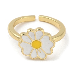 Rack Plating Brass Cuff Finger Rings for Women&nbsp;RJEW-C114-10B-G