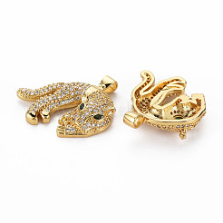 Brass Micro Pave Clear Cubic Zirconia Pendants&nbsp;ZIRC-N039-199-NF