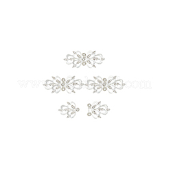 4Pcs Zinc Alloy Rhinestone Snap Lock Clasps&nbsp;FIND-FG0003-45B