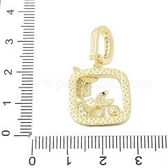 Brass Enamel Pendants&nbsp;KK-F886-03G-11