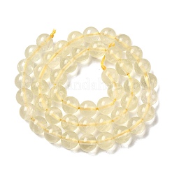 Natural Lemon Quartz(Heated) Beads Strands&nbsp;G-G286-A04-8mm-01