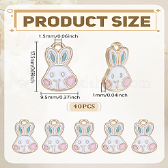 40Pcs Alloy Enamel Pendants&nbsp;ENAM-LP0002-56