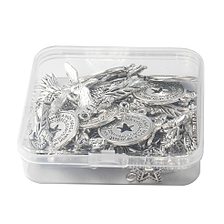 48Pcs 6 Styles Tibetan Style Alloy Pendants&nbsp;FIND-FS0001-49