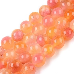 Dyed Natural White Jade Beads Strands&nbsp;G-T138-8mm-210-32