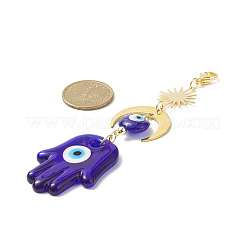 Handmade Evil Eye Lampwork Pendant Decorations&nbsp;HJEW-JM00912-04