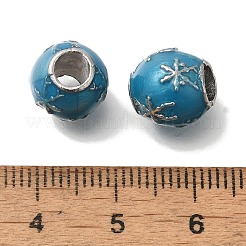 Rack Plating Alloy European Beads&nbsp;FIND-H005-08P-01