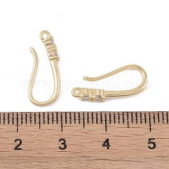 Brass Micro Pave Cubic Zirconia Earring Hooks&nbsp;KK-U008-12G