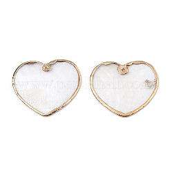 Natural Capiz Shell Pendants&nbsp;SSHEL-N034-130A-01