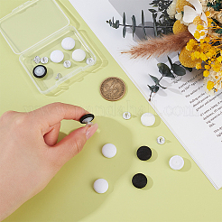 24Pcs 2 Colors Pure Cotton Covered Iron Buttons&nbsp;BUTT-BC0001-20