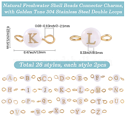 2 Bags Natural Freshwater Shell Beads Connector Charms&nbsp;FIND-SC0021-02