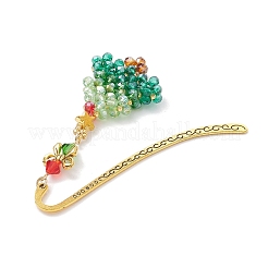 Glass Christmas Tree Charms Bookmarks&nbsp;AJEW-MZ00006