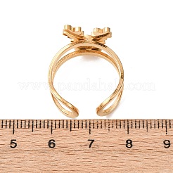 304 Stainless Steel with Enamel Cuff Rings for Women&nbsp;LS-RJEW-Z116-01G-04
